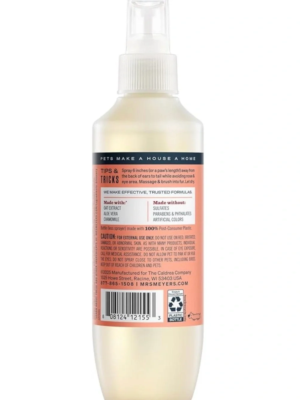 MRS.MEYER’S  Dog Deodorizing Spritz Peach NWT